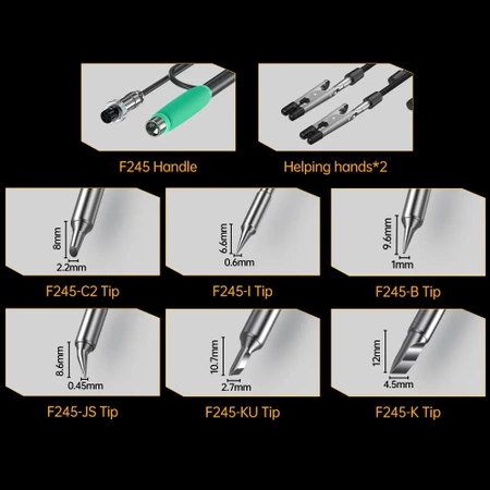Stacja lutownica 200W z kolbą F245, FNIRSI DWS200