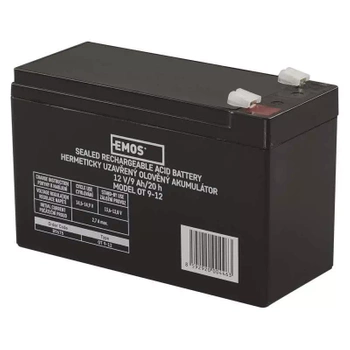 Akumulator AGM bezobsługowy, 12 V, 9 Ah, 151 × 65 × 94 mm, 2,42 kg, EMOS B9675