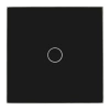 Włącznik dotykowy szklany pojedynczy 600W - czarny - Tawoia Glass