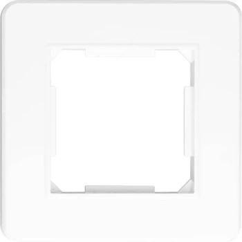 Ramka pojedyncza, plastikowa, biała, QUAD Electromalt, QAD1001W