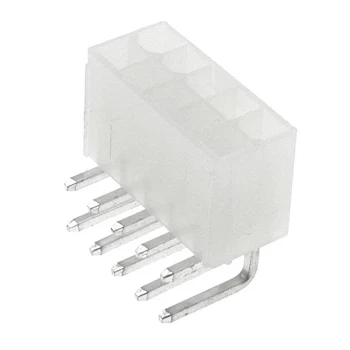 Wtyk ATX 10-stykowy męski kątowy do montażu na PCB, raster 4,20 mm, biały, KWM4505-10R