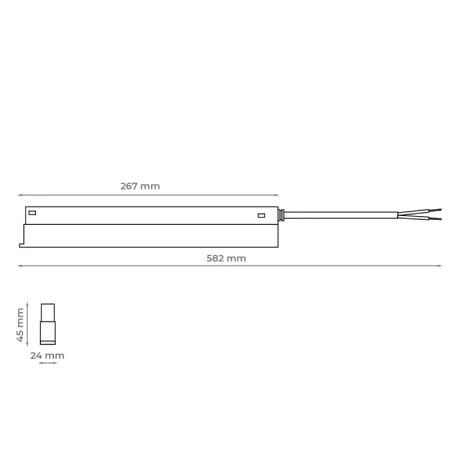 Zasilacz do szynoprzewodów magnetycznych 100W 48V DC biały M-LINE