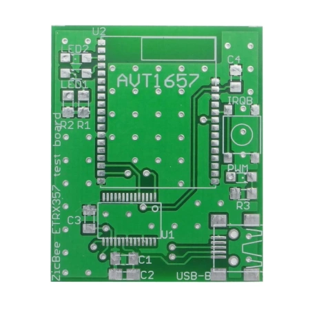 Płytka ewaluacyjna z ETRX357 - PCB do projektu AVT 1657