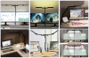 Lampa biurkowa LED - profesjonalna z regulacją barwy i jasności - liniowa 82cm - 4 ramiona - 1650lm - biała - FDDL18