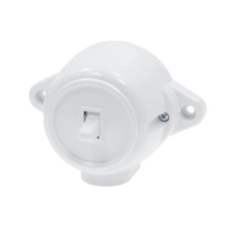 Włącznik dzwonkowy, montaż natynkowy, kolor biały, seria Retro PRL