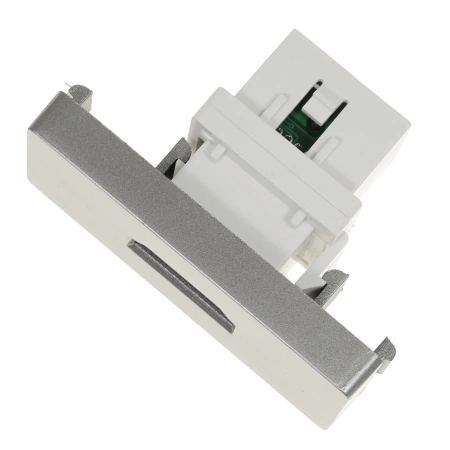 Moduł 1/2 - gniazdo HDMI - szary - kompatybilny z ramkami Tawoia Glass