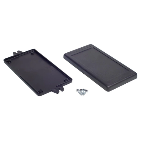 Obudowa uniwersalna z panelami bocznymi z uchwytem montażowym 68,0 mm × 129,0 mm × 24,0 mm z ABS, kolor czarny Z34U KRADEX