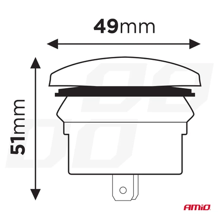 Ładowarka samochodowa USB + USB-C wodoodporna, szybkie ładowanie QC3.0 12V 24V AMIO-04229
