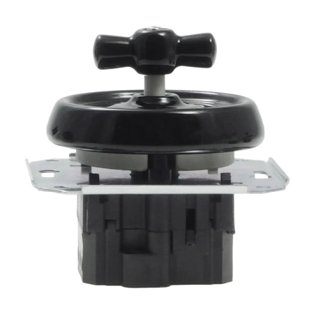 Włącznik światła krzyżowy obrotowy ceramiczny, okrągły podtynkowy czarny Ceramic Loft