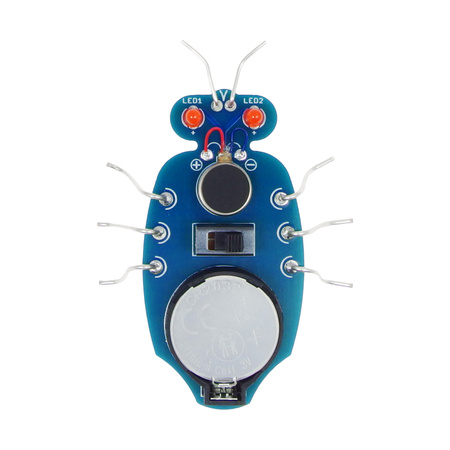 Niebieski robaczek DIY do nauki lutowania AVTEDU655