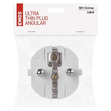 Wtyczka prosta biała 230V AC Emos P0034