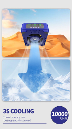 Lampa UV CUV-3 Mechanic z wentylatorem, USB-C, akumulator 800mAh