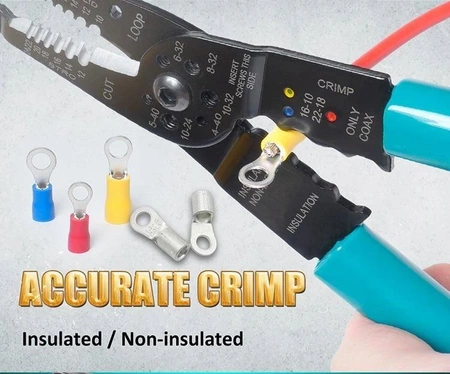 Narzędzie uniwersalne (obcinaczki, ściągacz izol., Zaciskarka) CP-412G Proskit