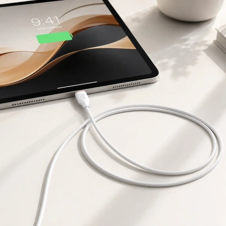 Kabel USB-C - Lightning, 30 W, 1,5 m, biały, Miccell, MIC-003745