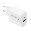 Ładowarka USB, ładowarka sieciowa, szybkie ładowanie QC3.0 + USB-C PD PPS 25W, everActive SC-370Q