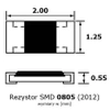 Rezystor 2,2 om, 5%, 0,125 W, SMD 0805