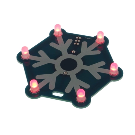 Niebieska świąteczna ozdoba LED RGB - zestaw DIY do nauki lutowania, AVT XMAS2