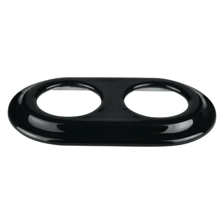 Ramka podwójna ceramiczna czarna Ceramic Loft