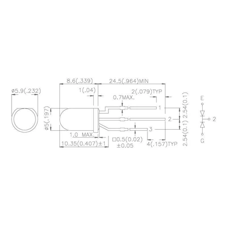 Dioda LED dwukolorowa 5 mm biała kąt 60° 2–2,5 V / 2,2–2,5 V DC Kingbright L–59EGW