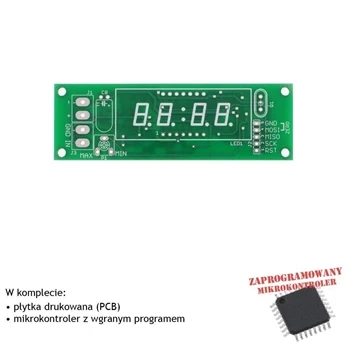 Licznik czasu pracy wyzwalany prądem - PCB i mikroprocesor do projektu AVT 5548