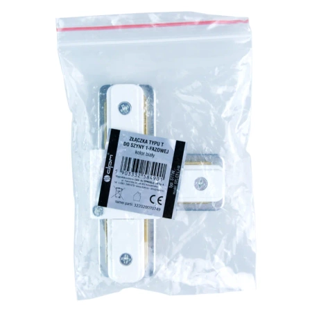 Złączka typu T do szyny, biała