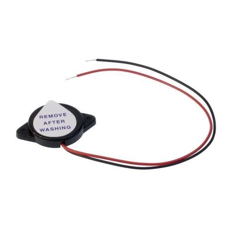 Przetwornik piezoelektryczny 23 mm bez generatora, 12 V, przewody