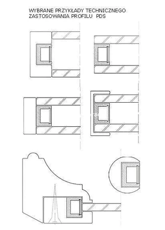 Profil PDS MDF, osłonka mleczna, 1m