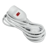 Przedłużacz 3m, 1 gniazdo z wyłącznikiem, 2300W, PS63 biały