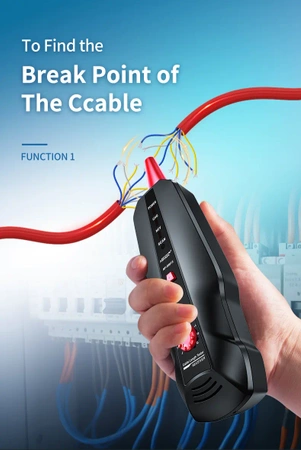 Tester LAN RJ45, RJ11, BNC, szukacz par przewodów, test ping, LCD, Noyafa NF-8601W