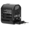 Adapter podróżny Virone TA6 Go World USB - Adapter turystyczny do gniazdek USA UK EU AUS 2×USB 2,4A czarny