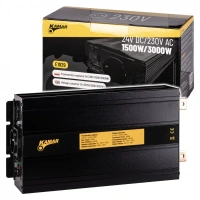 Przetwornica napięcia samochodowa 24/230 V 1500 W, moc chwilowa 3000 W - E1929