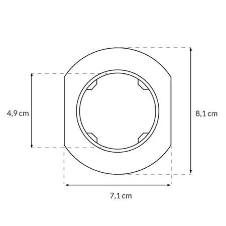 Ramka modułowa środkowa czarna Retro Vintage Loft