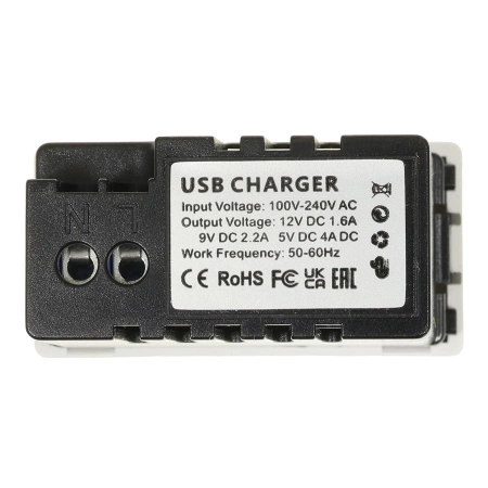 Moduł 1/2 - ładowarka USB 20W super fast USB A+C - biały - kompatybilny z ramkami Tawoia Glass