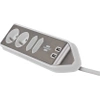 Listwa zasilająca 4 gniazda + 2× USB, 16 A, 3G1,5, narożna, z uziemieniem, srebrno-biała, Brennenstuhl Estilo