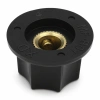 Gałka z kołnierzem do potencjometru na oś 6mm - 17x16mm - z bakelitu, czarna - GBS17