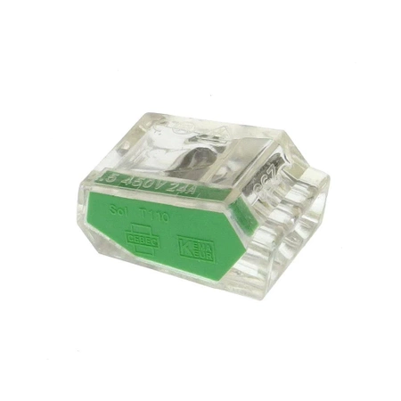 Złącze zatrzaskowe 3 pola, szybkozłącze instalacyjne 2.5mm2 450V