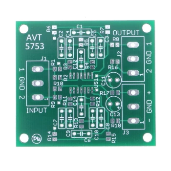 Filtr pasmowo-zaporowy 50Hz stereo do redukcji brumu - PCB do projektu AVT 5753