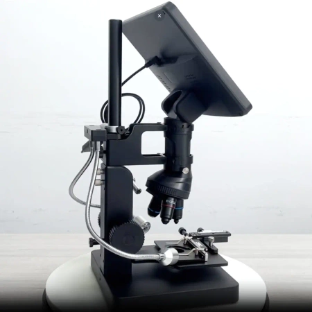 Mikroskop biologiczny i laboratoryjny z 5 obiektywami, endoskopem i ekranem 10″ – Andonstar AD269S