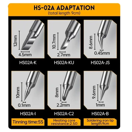 Grot pazur 0.45mm do lutownicy DWS200 F245 HS02A-JS FNIRSI