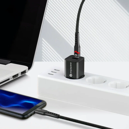 Kabel USB-C - USB-C, 60 W, 2 m, everActive, CBB-2PDR