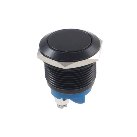 Przycisk PBWB-19BKS wandaloodporny czarny, monostabilny 2A 250V, klawisz płaski