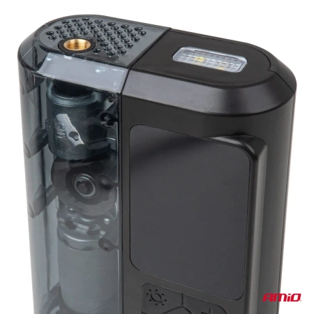 Kompresor samochodowy bezprzewodowy z wyświetlaczem LED 40W USB-C, max 10 bar, powerbank 2x2000 mAh, AMIO-04278