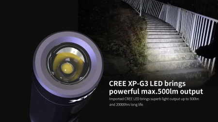 Latarka ręczna - brelok LED Xtar T1 500 lumenów + UV