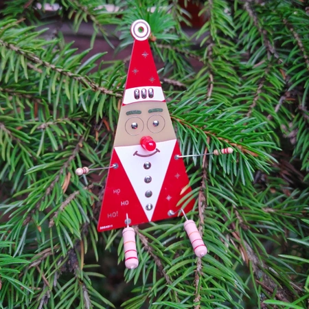 Pomysłowy Mikołaj LED - ozdoba DIY, zestaw do nauki lutowania, AVT XMAS5