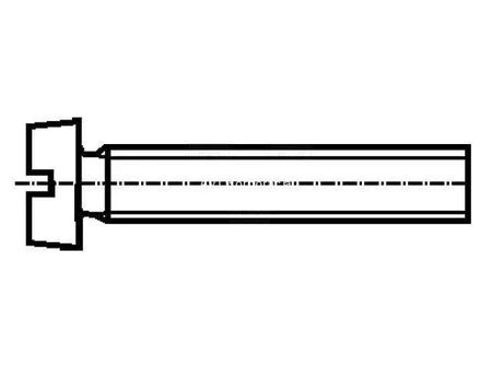 Śruba łeb walcowy nacięcie proste ocynk M2.5x10mm