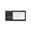 Ładowarka USB 2.4A, 2x USB czarny, moduł 1/2 do ramki Tawoia Glass