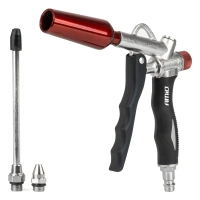 Pistolet do przedmuchiwania z dyszą Venturiego, przyłącze 1/4", 3 wymienne dysze - AMiO 04928