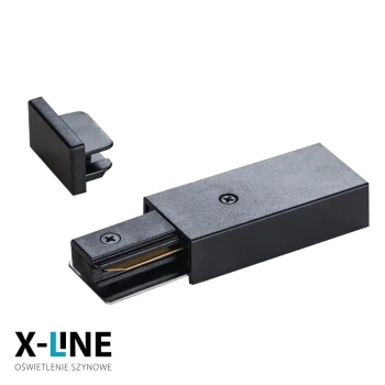 Złączki końcowe do szyny, kolor czarny