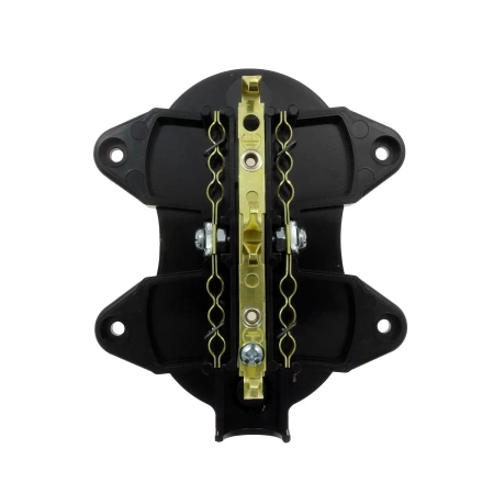 Gniazdo elektryczne Schuko podwójne, montaż natynkowy, kolor czarny, seria Retro PRL