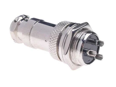 Gniazdo + wtyk na panel, seria C091 (GX16), dł. 47mm / 3 pin